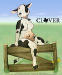  bovine clover clover_(character) cow crotchboob female jackrlupus jrl muchi shopped solo udders 