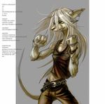  belt burmecian female fighter final_fantasy final_fantasy_ix french_text freya_crescent green_eyes piercing pose rat rinpoo_chuang rodent solo tattoo translated video_games 