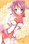  :o animal_ears bad_id bad_pixiv_id bare_shoulders dog_days dog_ears dog_girl dog_tail dress gloves millhiore_f_biscotti pink_hair purple_eyes shira_ichigo_(ichigohou) short_hair solo tail white_gloves 