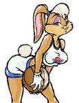  female lagomorph lola_bunny looney_tunes mutabouru oekaki rabbit solo space_jam 