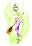  absurdres ass blonde_hair boots breasts brown_eyes female final_fantasy final_fantasy_ix garnet_til_alexandros_xvii gloves gradient gradient_background highres leotard okuda_kunihiro-bc purple_skin short_hair solo staff white_background 