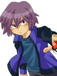  male male_focus poke_ball pokeball pokemon pokemon_(anime) purple_hair shinji_(pokemon) 