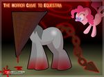  blue_eyes crossover equine female feral friendship_is_magic fur gasp hair horse mammal my_little_pony parody pink_fur pink_hair pinkie_pie_(mlp) ponification pony pyramid_head red_pyramid shocked silent_hill_2 unknown_artist 