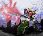  kanji mecha no_humans samurai_sentai_shinkenger shinken_ou super_sentai sword weapon 