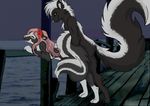  citru doggy_position emician female from_behind male nude pier raised_tail seaside sex skunk straight tail 