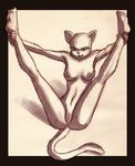  breasts cat feline female legs_up mysterybbq nude pussy solo spread_legs spreading 
