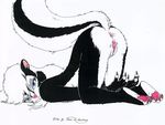  1996 anus ass_up butt female james_m_hardiman labia natasha nude presenting pussy raised_tail skunk solo tail 