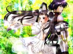  1girl ar_tonelico ar_tonelico_ii blush bow chroah_vatel dress hair_bow inumori_sayaka jakuri twintails 