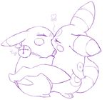  &hearts; 2008 bell collar ear_markings eyes_closed face_markings kissing love markings pikachu pok&eacute;mon tom_smith umbreon 