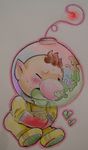  alien blush emetophilia nintendo olimar olimarpuke-chan pikmin solo vomit 