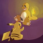  charmander larvitar(artist) pikachu pokemon tagme 