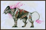 bovine bull horns male markings pearleden solo unusual_coloring 