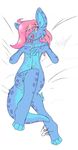  adalla aquadox blue bukkake cum cuntboy dakimakura dox facial_cumshot hair intersex kevin_crist long_hair long_pink_hair messy nude open_mouth pink pink_hair solo spots spotted white_background 