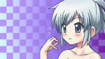  1girl awa blush gray_eyes grey_eyes hidamari_sketch kuwahara_(hidamari_sketch) lowres silver_hair 