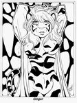  1995 feline female ginger hi_contrast lia_graf nude open_shirt robe solo tiger tygger 