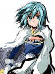  bad_id bad_pixiv_id blue_eyes blue_hair cape kirisawa_saki magical_girl mahou_shoujo_madoka_magica miki_sayaka short_hair simple_background sketch solo 