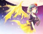  back_bow bad_id bad_pixiv_id bob_cut bow choker dark_precure dress flower fumokero green_hair hair_flower hair_ornament heartcatch_precure! precure short_hair single_wing solo wings yellow_eyes 