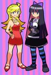  dress goth gothic honekoneko panty_&amp;_stocking_with_garterbelt panty_(character) panty_(psg) smile stocking_(character) stocking_(psg) 