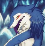  blood_warpaint blue looking_at_viewer male murrkus seduction sergal solo sunao-san tongue 