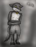  avatar clothing fur grey grey_fur invalid_tag male mammal poxy rusteee shorts solo teen_angst wolf 