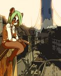  citadel city_17 cityscape female green_hair gun half-life high_place munch panda pov tie unsafe weapon 