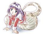  anime female gaping_maw naga open_mouth scalie schoolgirl snake solo tail 