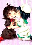  black_hair houjuu_nue kiss multiple_girls murasa_minamitsu red_eyes soiri_(us) tears touhou younger yuri 