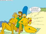  animated edna_krabappel marge_simpson ned_flanders the_simpsons 