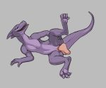  2019 5_fingers animated anthro balls claws clitoris digitigrade digitoxici disembodied_penis duo erection female female_penetrated flat_chested grey_background kobold male male/female male_penetrating nude open_mouth penetration penis purple_eyes purple_skin pussy scalie sex simple_background smile teeth tongue tongue_out vaginal vaginal_penetration white_claws 