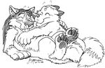  canine couple happy hindpaw hug licking sara_howard tongue 