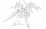  armored_core armored_core_4 ecm_maker from_software highres laser_cannon mecha monochrome 