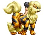  arcanine black_hair character_request cosplay costume fur fursuit kemono_inukai paws pokemon simple_background solo sweat tail undressing 