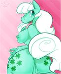  blue_eyes breasts butt equine horse looking_back minty_(mlp) my_little_pony nipples nude peppermint pussy side_boob tail 