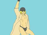  animated animated_gif blonde_hair final_fantasy final_fantasy_xiii gif male male_focus muscle snow_villiers solo underwear 