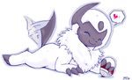  &hearts; absol ambiguous_gender blackpersion cute eyes_closed pok&eacute;mon solo 