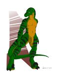  balls claws dinosaur green invalid_tag male necrodrone nude penis raptor scalie solo standing uncut 