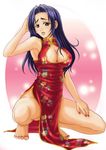  breasts china_dress chinadress chinese_clothes dress large_breasts nipples no_bra squat squatting 