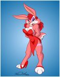  2000 buckteeth dress female high_heels karri_aronen lagomorph pink rabbit red solo toony 