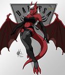  anthro big_breasts breasts cleavage clothed clothing daleesa female gargoyle gargoyles gloves hair horn horns legwear long_hair looking_at_viewer midriff plain_background scalie shorts skimpy solo stockings tail toeless_socks walter_sache white_background wings 