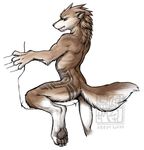  adam_wan canine male nude solo tattoo wolf 