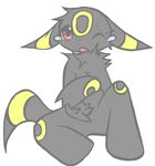  black chest_tuft ear_markings face_markings looking_at_viewer markings pok&eacute;mon red_eyes shin_(artist) solo tail tail_markings tears umbreon 