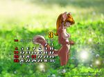  2007 4:3 blue_eyes breasts calendar dr_comet female green hair march micro ponytail rodent solo spring squirrel wallpaper 