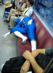  cosplay japan lowres outstanding photo public real rude sleeping super_sentai train train_interior uniform what 