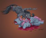  biting blood cute equine feral guro horse my_little_pony pony unknown_artist vore what 