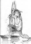  canine female joshua_barney mekoryuk nude on_haunches solo washing waterfall wet_fur 