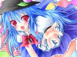  bad_id bad_pixiv_id blue_hair hinanawi_tenshi long_hair red_eyes solo tetsu_tissue touhou very_long_hair 