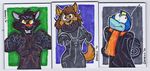  alien bowmanswolf canine crossover feline female florence_ambrose freefall genesisw male mammal sam_starfall scarf tron unknown_character webcomic wolf 