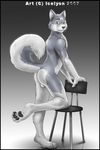  canine chair dog hindpaw husky icelyon male pose solo 