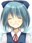  bad_id bad_pixiv_id cirno closed_eyes grin mio_18navel sketch smile solo touhou 