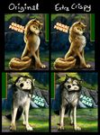  bad_pun canine cartoon comparison edit esda06 female humphrey kate male mammal side_by_side wolf 